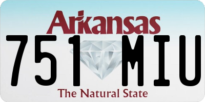 AR license plate 751MIU