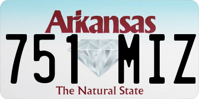 AR license plate 751MIZ