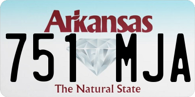 AR license plate 751MJA