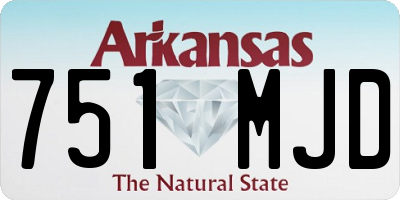 AR license plate 751MJD
