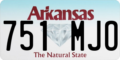 AR license plate 751MJO