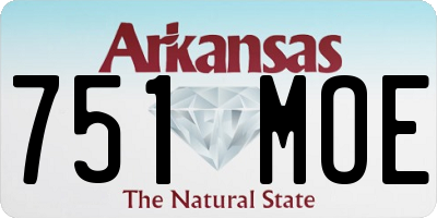 AR license plate 751MOE