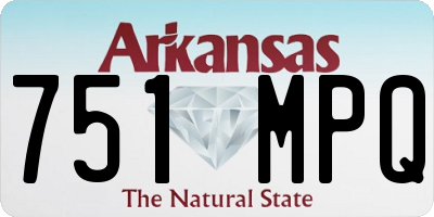 AR license plate 751MPQ