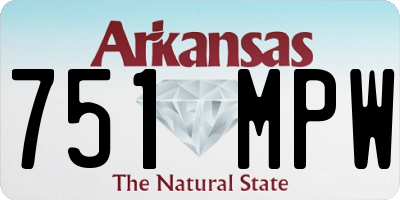 AR license plate 751MPW