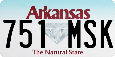 AR license plate 751MSK