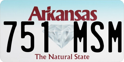 AR license plate 751MSM