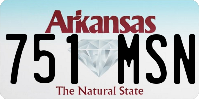 AR license plate 751MSN