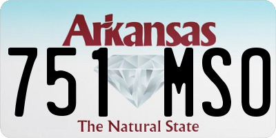 AR license plate 751MSO