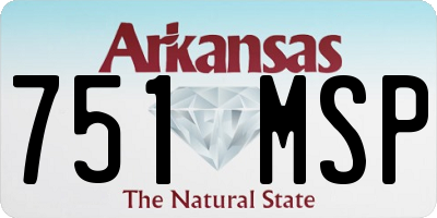 AR license plate 751MSP
