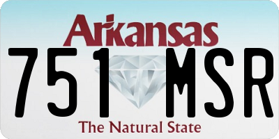 AR license plate 751MSR