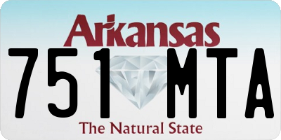 AR license plate 751MTA