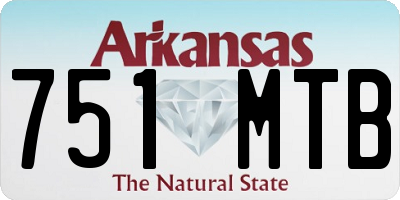 AR license plate 751MTB