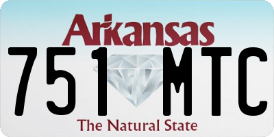 AR license plate 751MTC