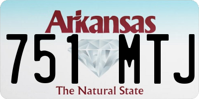 AR license plate 751MTJ