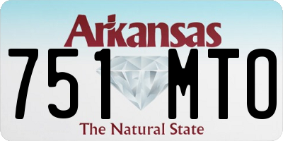 AR license plate 751MTO