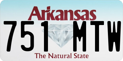 AR license plate 751MTW