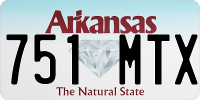 AR license plate 751MTX