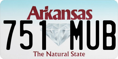 AR license plate 751MUB