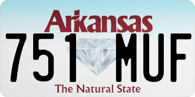 AR license plate 751MUF