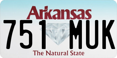 AR license plate 751MUK