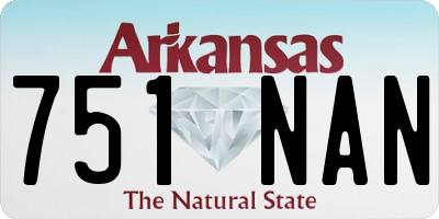 AR license plate 751NAN