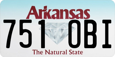 AR license plate 751OBI