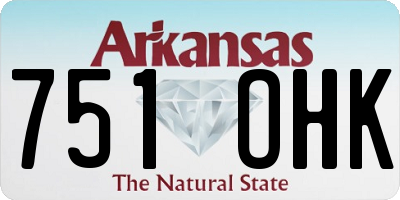 AR license plate 751OHK