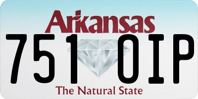 AR license plate 751OIP