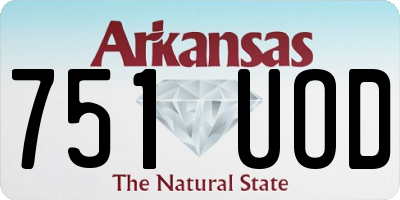 AR license plate 751UOD
