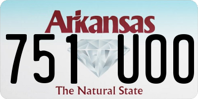 AR license plate 751UOO