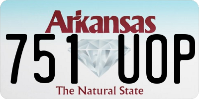 AR license plate 751UOP