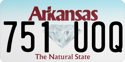 AR license plate 751UOQ