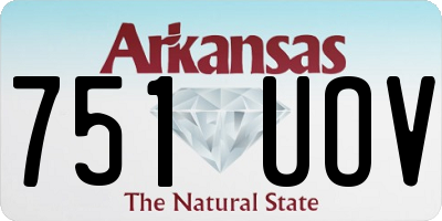 AR license plate 751UOV
