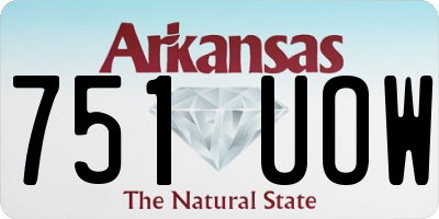 AR license plate 751UOW