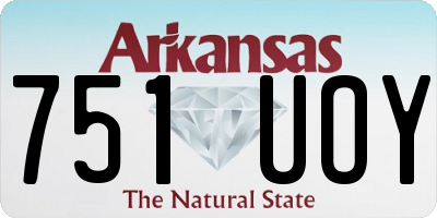 AR license plate 751UOY