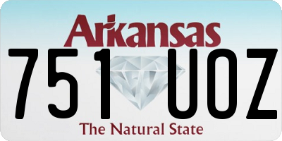 AR license plate 751UOZ