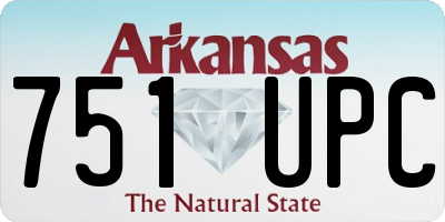 AR license plate 751UPC