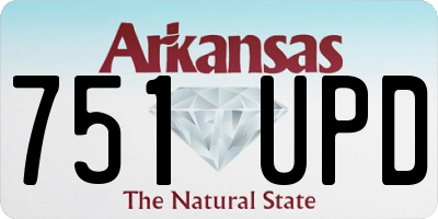 AR license plate 751UPD