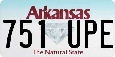 AR license plate 751UPE