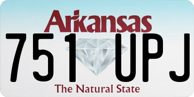 AR license plate 751UPJ
