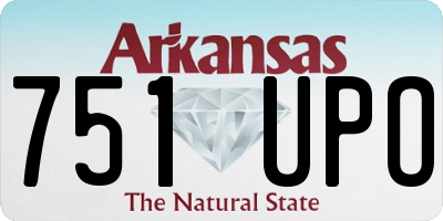 AR license plate 751UPO