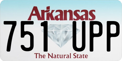 AR license plate 751UPP