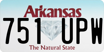 AR license plate 751UPW