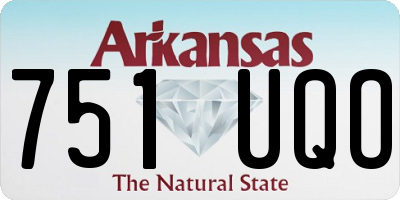 AR license plate 751UQO