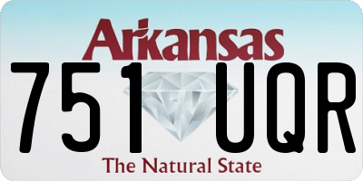 AR license plate 751UQR
