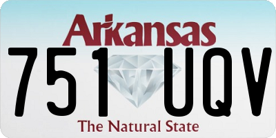 AR license plate 751UQV