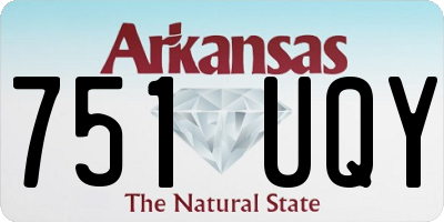 AR license plate 751UQY