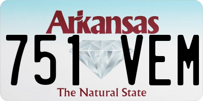 AR license plate 751VEM