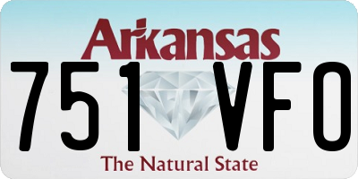 AR license plate 751VFO