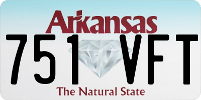 AR license plate 751VFT